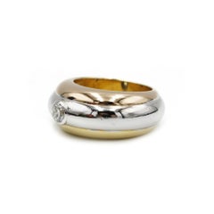 Cartier Tricolor Dome Ring with Brilliant Diamond, 18K Gold