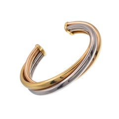 Cartier Tricolor Gold 'Trinity' Cuff Bangle Bracelet