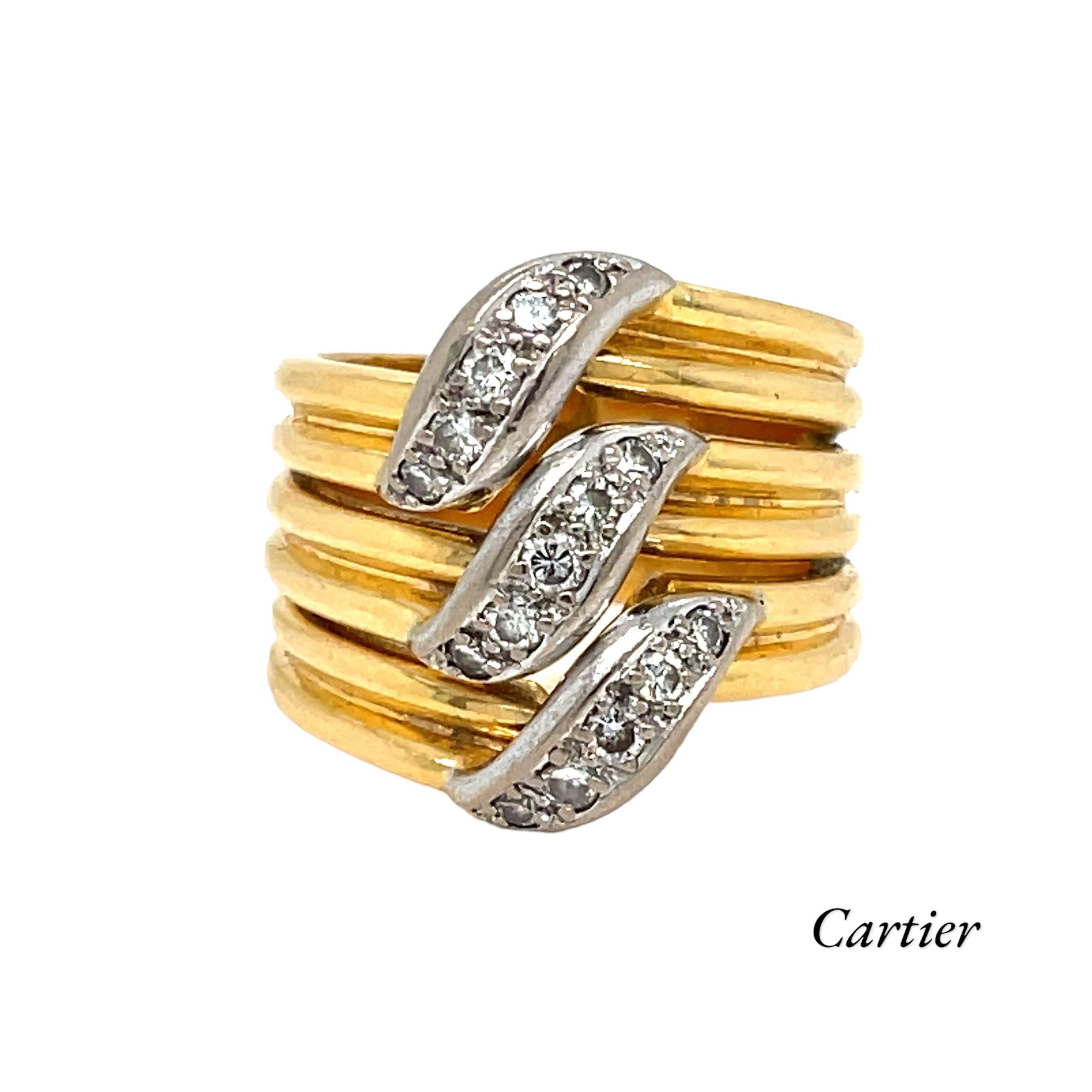 Cartier Trilium Modell Diamantring aus Gold mit Diamanten 1