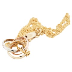 Cartier Trinity 15 Diamonds Pendant Necklace 3 Color Gold