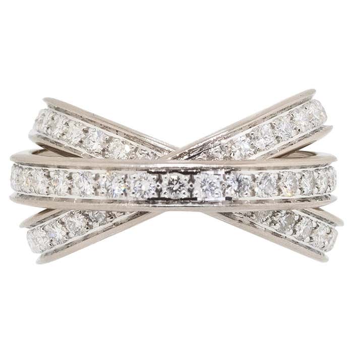 Cartier Trinity 1.50 Carat Rolling Diamond 18 Karat Ring in Stock For ...