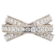 Cartier Bague Trinity en or 18 carats avec diamants à rouleaux de 1,50 carat