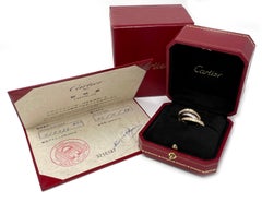 Cartier Trinity 1,60 Karat Diamant 18k Tricolor Gold Dreifach-Ring mit Kerzen