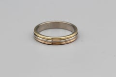 Cartier Trinity 18 Karat 3 Color Gold Men's Band Ring