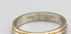 Cartier Trinity 18 Karat 3 Color Gold Men's Band Ring