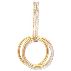Cartier Trinity 18 Karat Gold Diamonds Necklace