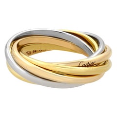 Cartier Trinity 18 Karat Three-Tone Gold 7 Band Rolling Ring