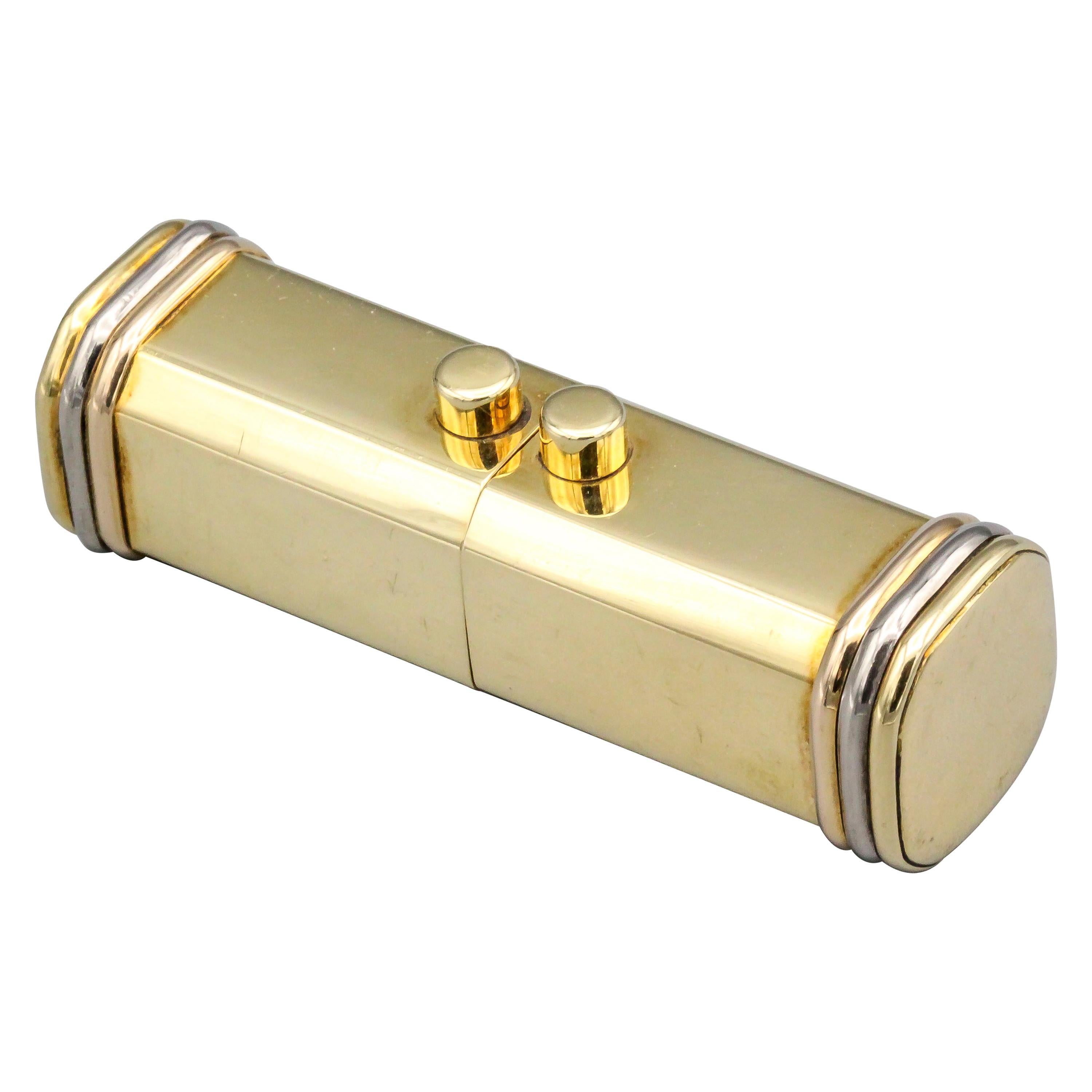 Cartier Trinity 18 Karat Tri-Color Gold Sliding Rectangular Pillbox
