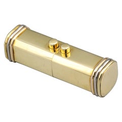 Vintage Cartier Trinity 18 Karat Tri-Color Gold Sliding Rectangular Pillbox
