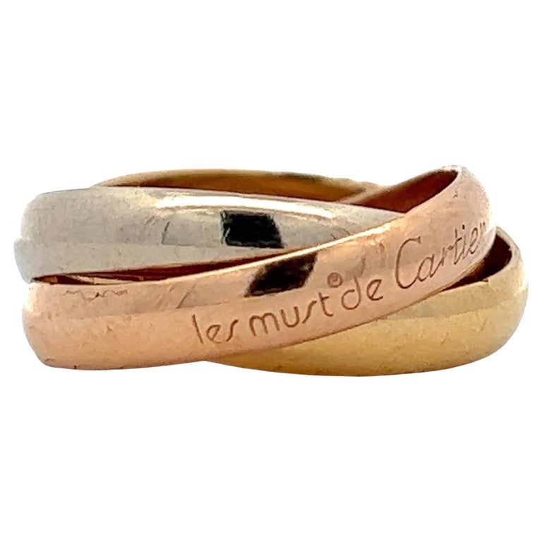 Cartier Trinity 18 Karat Tricolor Gold Rolling Ring Les Must de Cartier ...