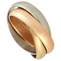 Cartier Trinity 18 Karat White, Yellow and Rose Gold Ring