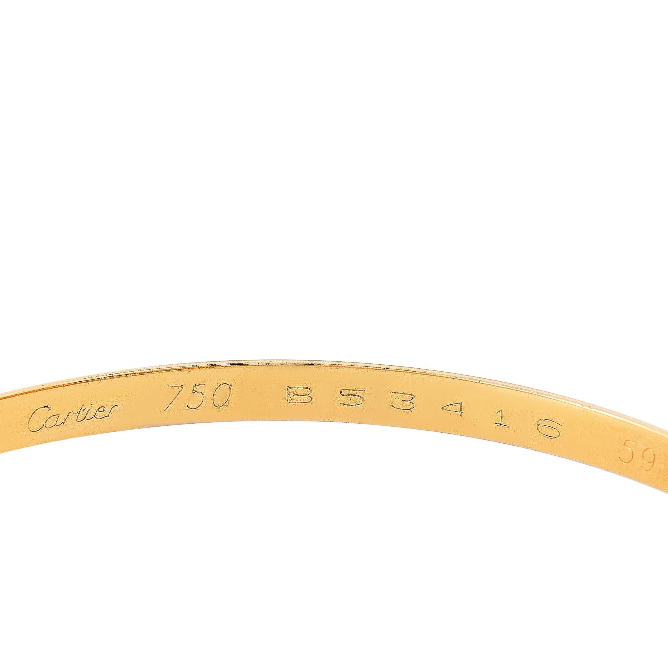 Women's Cartier Trinity 18 Karat White, Yellow and Rose Gold Rolling Bangle Bracelet