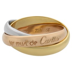 Bague classique Cartier Trinity en or blanc:: jaune et rose 18 carats