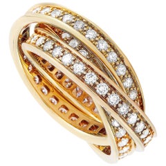 Cartier Trinity 18 Karat Yellow Gold Diamond Ring