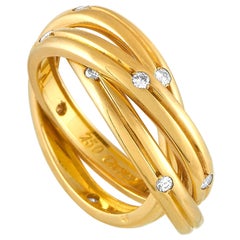 Cartier Trinity 18 Karat Yellow Gold Diamond Ring