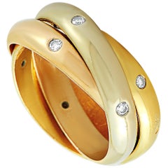 Cartier Trinity 18 Karat Yellow Gold Diamond Ring