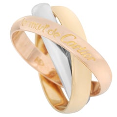 Cartier Trinity 18 Karat Yellow, Rose and White Gold Ring