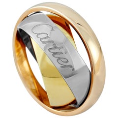 Cartier Trinity 18 Karat Yellow, White, and Rose Gold Ring