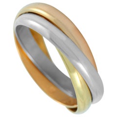 Cartier Trinity 18 Karat Yellow, White and Rose Gold Ring