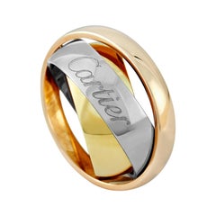 Cartier Trinity 18 Karat Yellow, White, and Rose Gold Ring