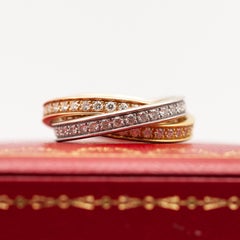 Cartier Trinity 18K Diamond Rolling Ring