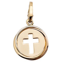 Cartier Trinity 18K Gold Cross Charm Pendant