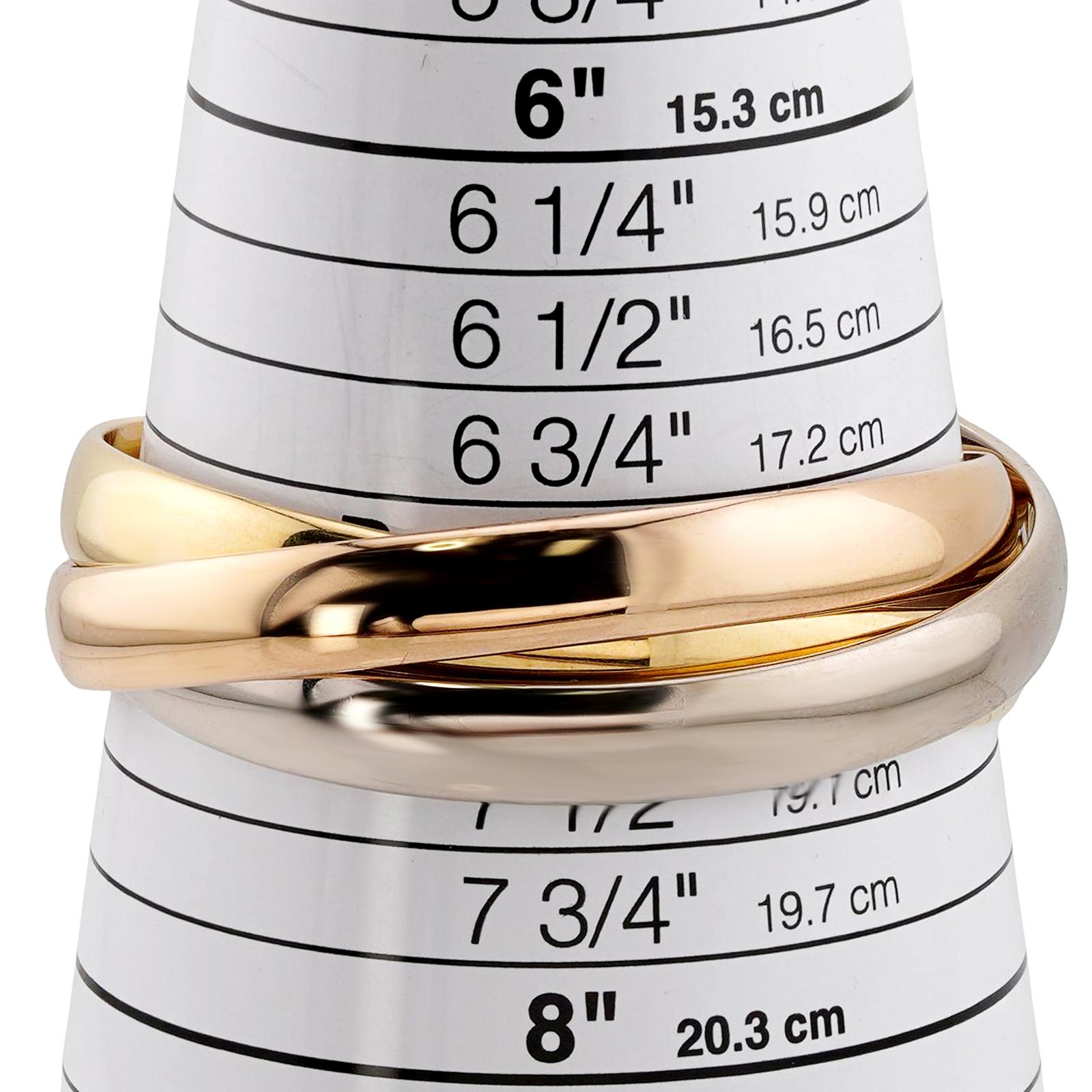 CARTIER Trinity 18k Gold Extra Large Bracelet Size 17 For Sale 2
