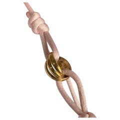 Cartier Trinity 18K Gold Pink Cord Silk Bracelet String Band