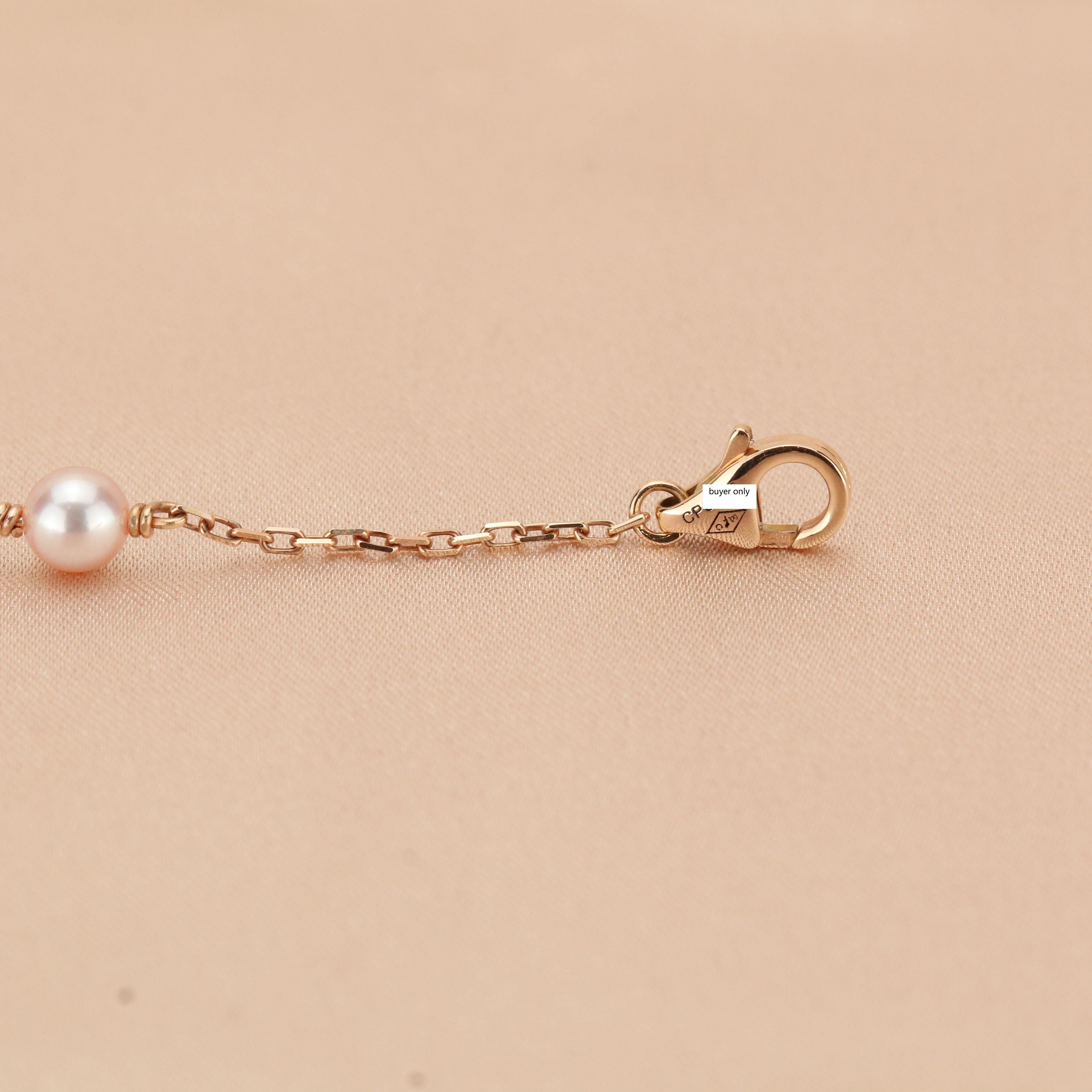 Women's or Men's Cartier Trinity 18K Golds Pearl Bracelet