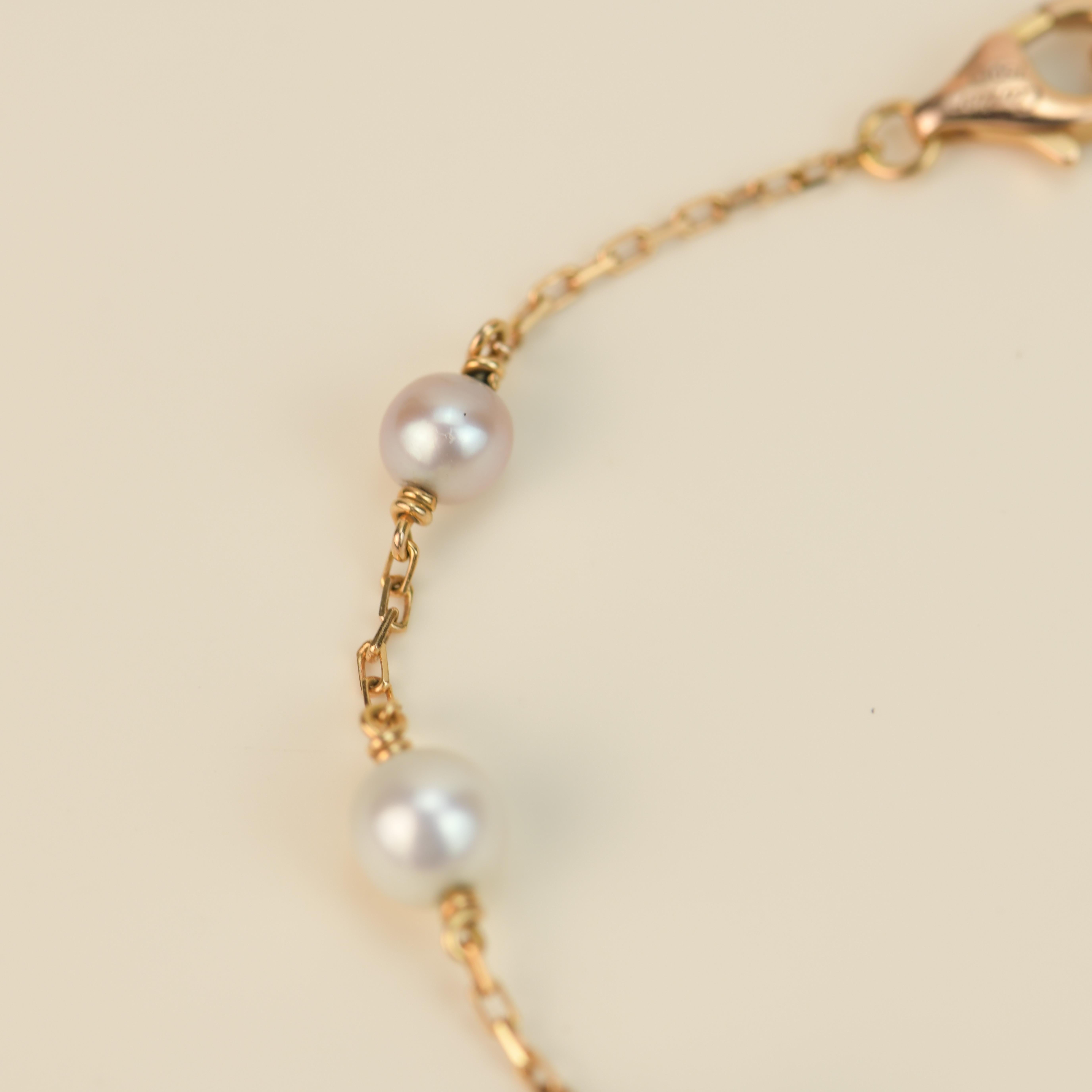 Cartier Trinity 18k Golds Pearl Bracelet 3