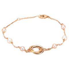 Cartier Trinity 18K Golds Pearl Bracelet