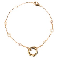 Cartier Trinity 18K Golds Pearl Bracelet