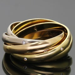 Cartier Trinity 18k Multitone Gold 6 Band Ring Box Certificate