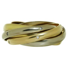 Cartier Trinity 18k Multitone Gold 6 Band Ring Box Certificate