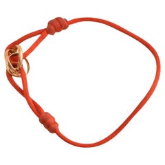 Cartier Trinity 18K Rose Gold Orange Cord Bracelet