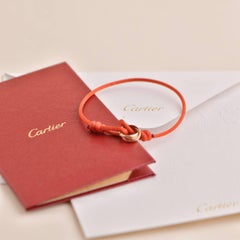 Cartier Trinity 18K Rose Gold Red Cord Bracelet