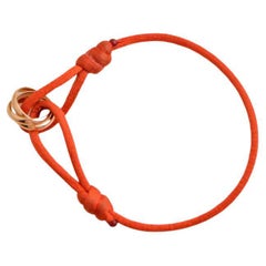 Cartier Trinity 18K Rose Gold Red Cord Bracelet