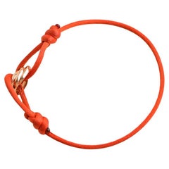Cartier Trinity 18K Rose Gold Red Cord Bracelet