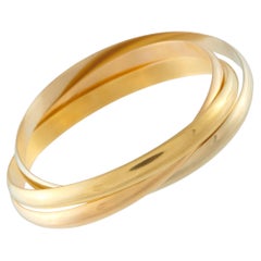 Cartier Trinity 18K Rose, White, and Yellow Gold Bangle Bracelet CA13-070926