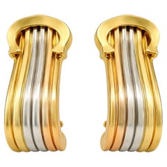 Cartier Trinity 18K Rose, White and Yellow Gold Clip-On Earrings