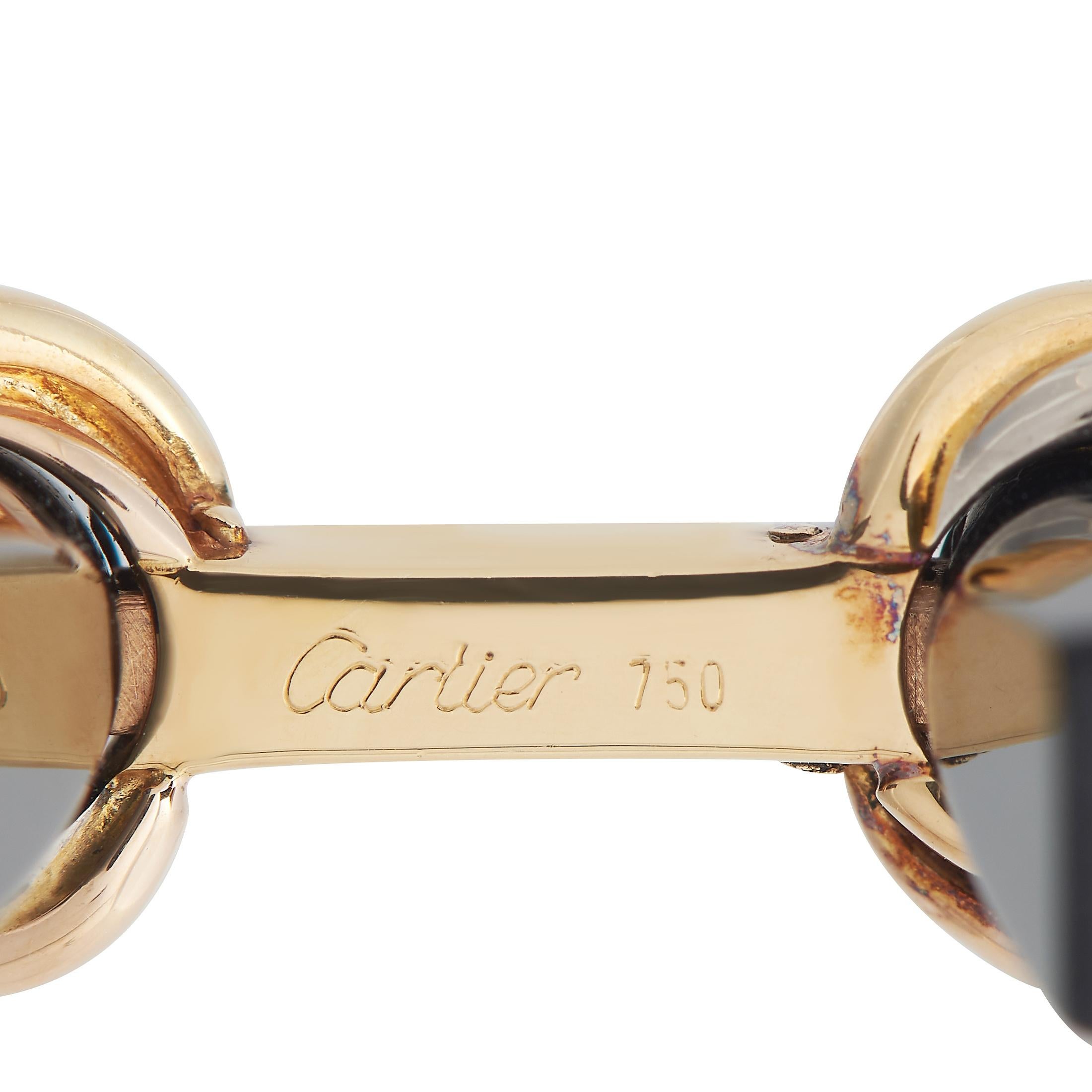 Mixed Cut Cartier Trinity 18K Rose, Yellow and White Gold Onyx Cufflinks