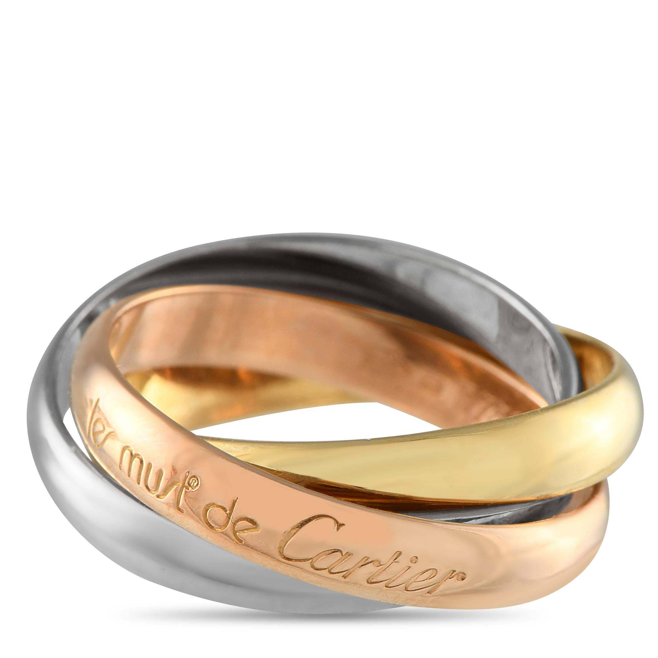 Cartier Trinity en or rose, jaune et blanc 18 carats Pour femmes en vente