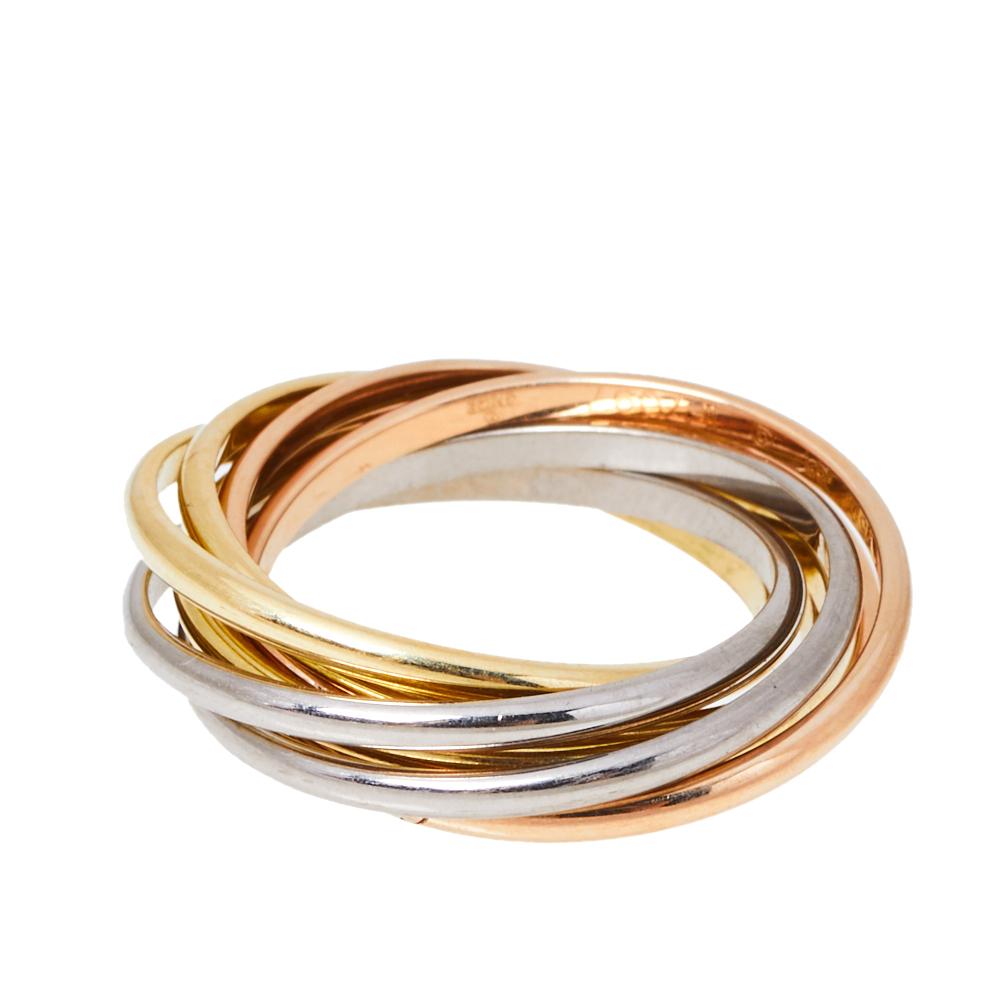 The Trinity ring was designed by Louis Cartier in 1924 and it continues to be a celebrated design from Cartier. The central motif of the Trinity collection is the ring which comes as a set of three, each symbolizing love, fidelity, and friendship.