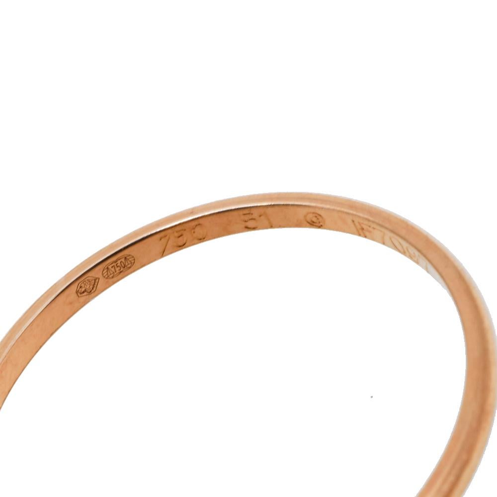 Cartier Trinity 18K Three Tone Gold 7-Band XXS Ring Size 51 In Fair Condition In Dubai, Al Qouz 2