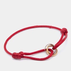 Cartier Trinity 18k Three Tone Gold Adjustable Cord Bracelet