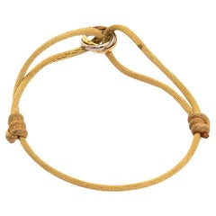 Cartier Trinity 18K Three Tone Gold Adjustable Cord Bracelet