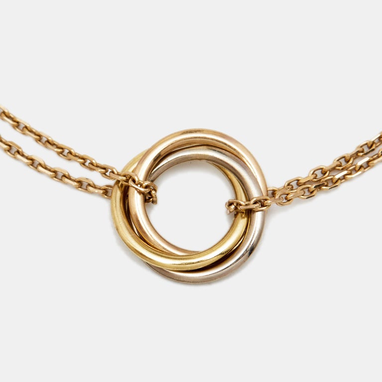 Cartier Trinity 18k Three Tone Gold Bracelet at 1stDibs