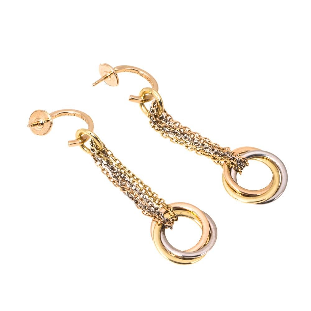 cartier chain earrings
