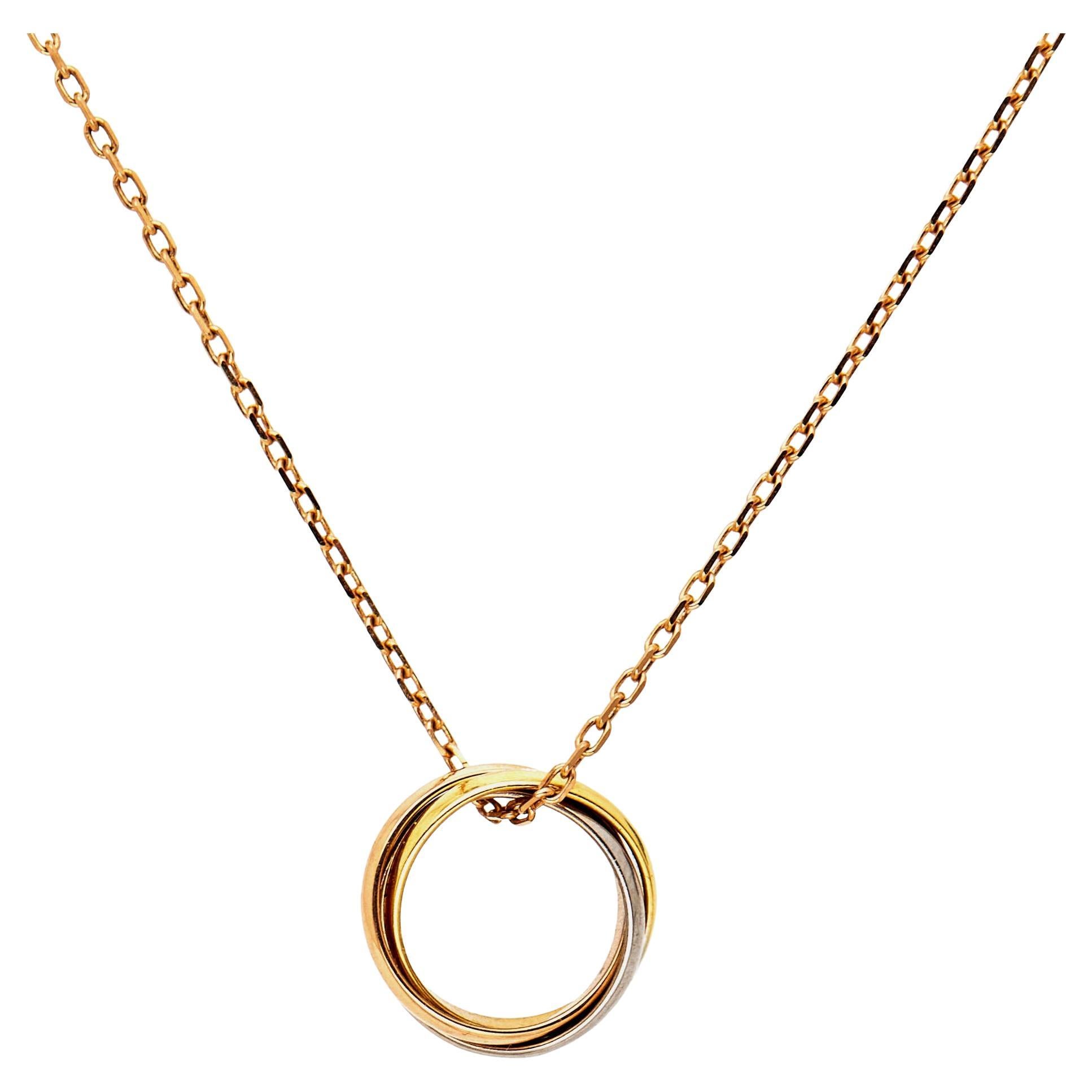 Cartier Trinity 18k Three Tone Gold Necklace
