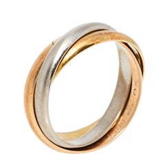 Cartier Trinity 18K Three Tone Gold Ring Size 53